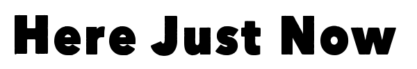 Here Just Now font preview